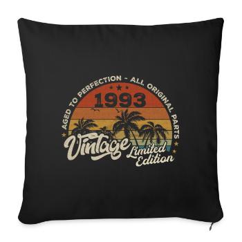 Vintage 1993 Birthday Retro 1993 - Sofa pillowcase 17,3'' x 17,3'' (45 x 45 cm) - black - Front