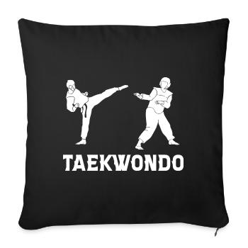 Taekwondo - Housse de coussin décorative 45 x 45 cm - noir - Devant