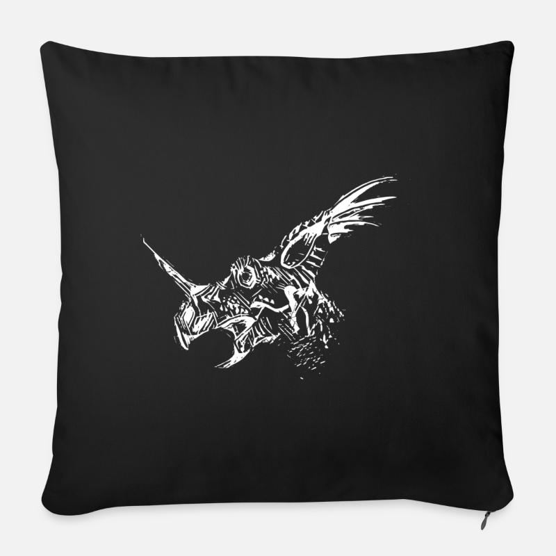 Dinosaurier - Sofakissenbezug 45 x 45 cm - Schwarz