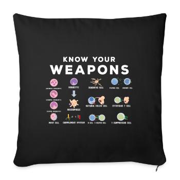 Un microbiologiste drôle - Housse de coussin décorative 45 x 45 cm - noir - Devant
