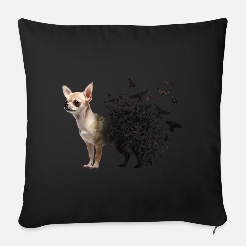Chihuahua - Sofakissenbezug 45 x 45 cm - Schwarz