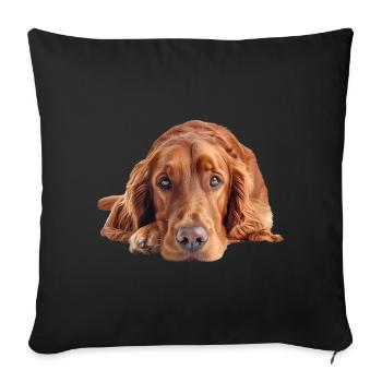 Irish Setter - Sofa pillowcase 17,3'' x 17,3'' (45 x 45 cm) - black - Front