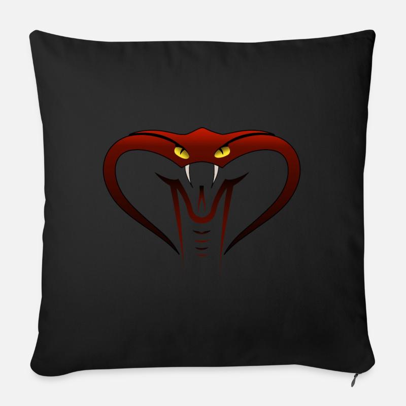 Cobra - Sofakissenbezug 45 x 45 cm - Schwarz