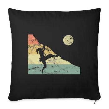 Mama Rock Climbing Mountaineering - Sofa pillowcase 17,3'' x 17,3'' (45 x 45 cm) - black - Front