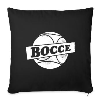 Boule de pétanque avec Jack Bocci Jeu de pétanque - Housse de coussin décorative 45 x 45 cm - noir - Devant