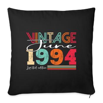 Millésime Juin 1994 28ème anniversaire Hommes 28 ans - Housse de coussin décorative 45 x 45 cm - noir - Devant