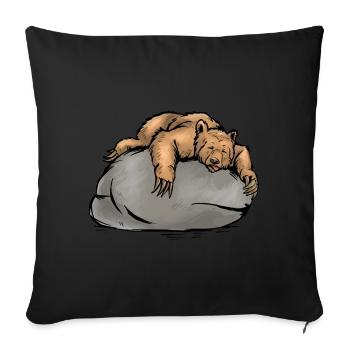Bären Office Employee Colleague Motivation Bear - Sofa pillowcase 17,3'' x 17,3'' (45 x 45 cm) - black - Front