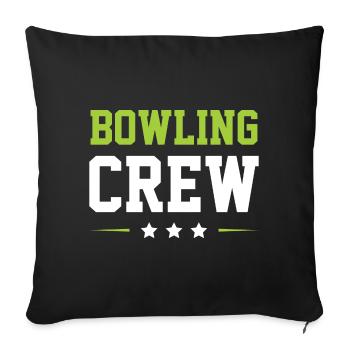 Bowling Crew - Sofa pillowcase 17,3'' x 17,3'' (45 x 45 cm) - black - Front