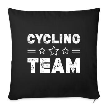 Cycling Team - Sofa pillowcase 17,3'' x 17,3'' (45 x 45 cm) - black - Front