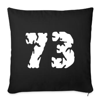 Maillot 73 Numéro - Housse de coussin décorative 45 x 45 cm - noir - Devant