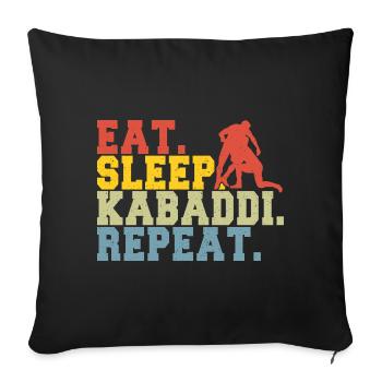 Gift for Kabaddi Lovers - Sofa pillowcase 17,3'' x 17,3'' (45 x 45 cm) - black - Front