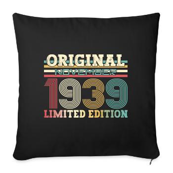 85th Birthday Original November 1939 Volume 39 - Sofa pillowcase 17,3'' x 17,3'' (45 x 45 cm) - black - Front