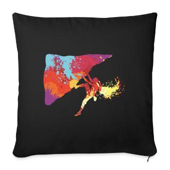 Climbing Mom - Sofa pillowcase 17,3'' x 17,3'' (45 x 45 cm) - black - Front