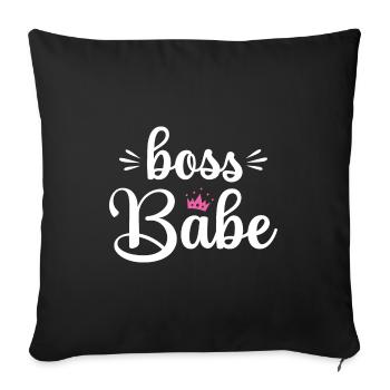 Boss boss babe businesswoman's superiors - Sofa pillowcase 17,3'' x 17,3'' (45 x 45 cm) - black - Front