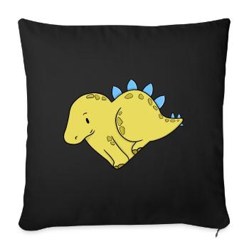 Liebe Stegosaurus - Sofakissenbezug 45 x 45 cm - Schwarz - Vorne
