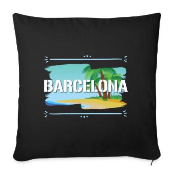 Barcelona - Sofa pillowcase 17,3'' x 17,3'' (45 x 45 cm) - black - Front