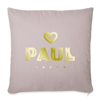 Paul Herz - Housse de coussin décorative 45 x 45 cm - taupe clair - Devant