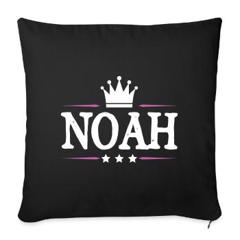 Noah - Sofa pillowcase 17,3'' x 17,3'' (45 x 45 cm) - black - Front