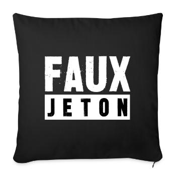 faux jeton - Housse de coussin décorative 45 x 45 cm - noir - Devant