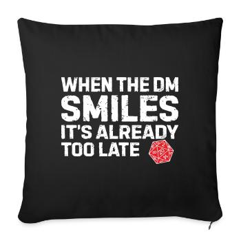 Smiles Nerd RPG Geek Gift - Housse de coussin décorative 45 x 45 cm - noir - Devant