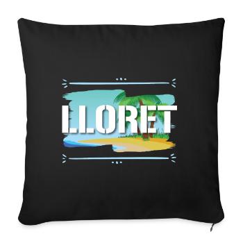 Lloret De Mar - Sofa pillowcase 17,3'' x 17,3'' (45 x 45 cm) - black - Front