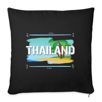 Thaïlande - Housse de coussin décorative 45 x 45 cm - noir - Devant