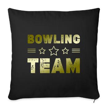 Bowling Team - Sofakissenbezug 45 x 45 cm - Schwarz - Vorne