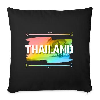 Thaïlande - Housse de coussin décorative 45 x 45 cm - noir - Devant