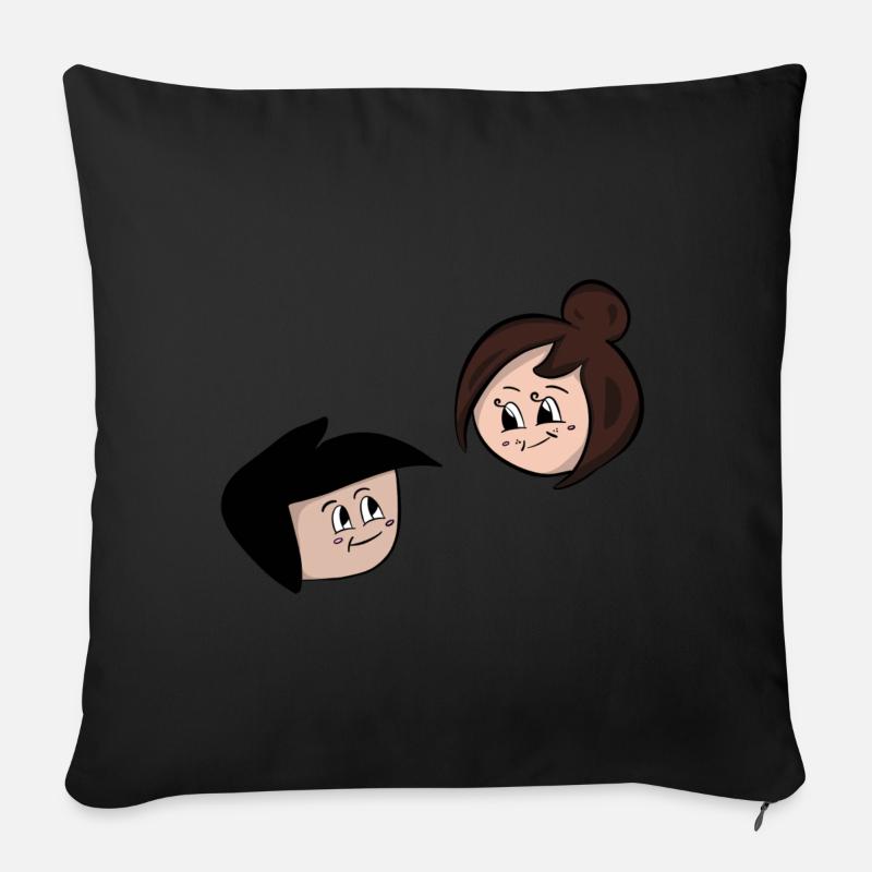 Jonny & Dizzy - Sofakissenbezug 45 x 45 cm - Schwarz