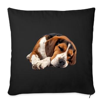 American Foxhound - Sofakissenbezug 45 x 45 cm - Schwarz - Vorne