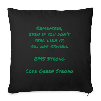 EMS Strong Code Green Strong - Sofa pillowcase 17,3'' x 17,3'' (45 x 45 cm) - black - Front