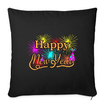 Happy New Year 2020 New Year's Eve - Sofa pillowcase 17,3'' x 17,3'' (45 x 45 cm) - black - Front