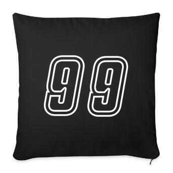 Numéro 99 - Housse de coussin décorative 45 x 45 cm - noir - Devant