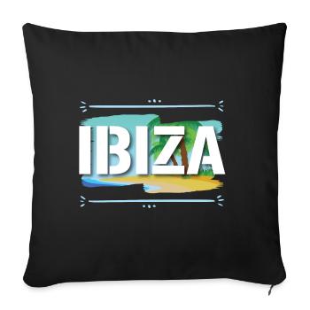 Ibiza - Housse de coussin décorative 45 x 45 cm - noir - Devant