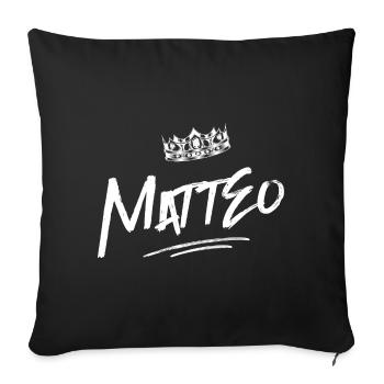 Matteo - Sofa pillowcase 17,3'' x 17,3'' (45 x 45 cm) - black - Front