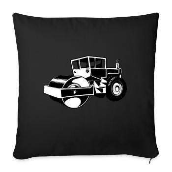 Rouleau compresseur - Housse de coussin décorative 45 x 45 cm - noir - Devant
