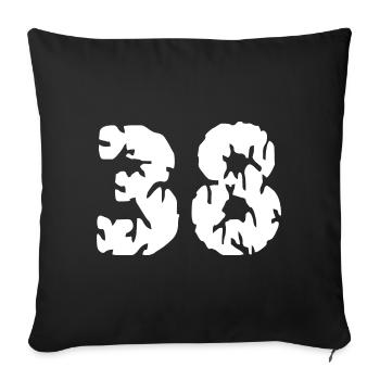 Maillot 38 Numéro - Housse de coussin décorative 45 x 45 cm - noir - Devant