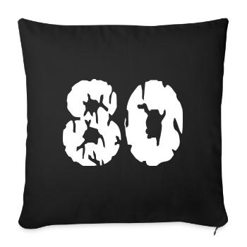 Maillot 80 numéros - Housse de coussin décorative 45 x 45 cm - noir - Devant