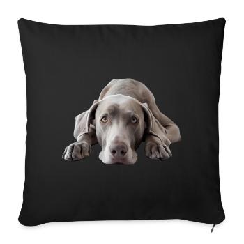Weimaraner - Sofa pillowcase 17,3'' x 17,3'' (45 x 45 cm) - black - Front