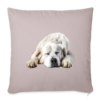 Great Pyreness - Sofakissenbezug 45 x 45 cm - helles Taupe - Vorne