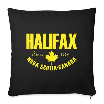 Halifax nova scotia cadeau Canada Canadien - Housse de coussin décorative 45 x 45 cm - noir - Devant