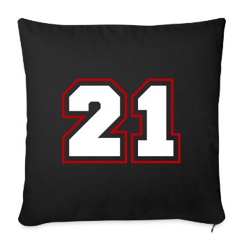 21 symbole de nombre - Housse de coussin décorative 45 x 45 cm - noir - Devant