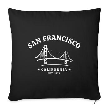 San Francisco California - Sofa pillowcase 17,3'' x 17,3'' (45 x 45 cm) - black - Front