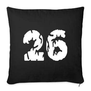 26 Number Jersey - Sofa pillowcase 17,3'' x 17,3'' (45 x 45 cm) - black - Front