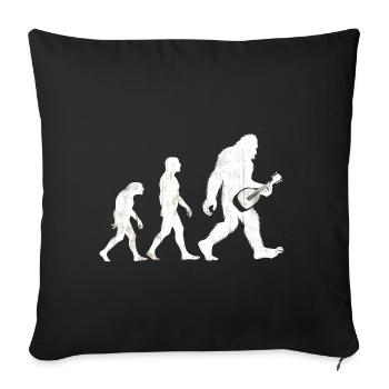 Geschenk für Hackbrettliebhaber - Sofakissenbezug 45 x 45 cm - Schwarz - Vorne