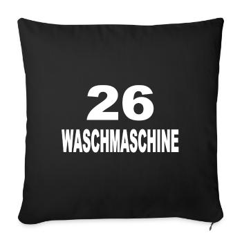 26 Dart Darts Waschmaschine - Sofakissenbezug 45 x 45 cm - Schwarz - Vorne