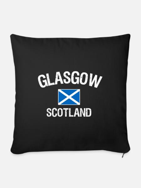 Scotland Glasgow - Sofakissenbezug 45 x 45 cm - Schwarz