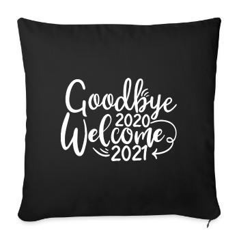 Farewell 2020 Welcome 2021 - Housse de coussin décorative 45 x 45 cm - noir - Devant