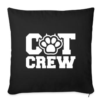 Équipage Cat - Housse de coussin décorative 45 x 45 cm - noir - Devant