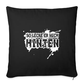 Arschlecken - Sofakissenbezug 45 x 45 cm - Schwarz - Vorne